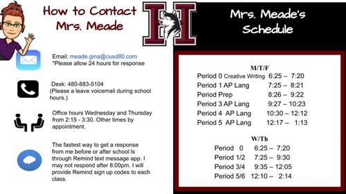 How to Contact Mrs. Meade